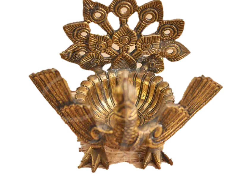 Brass Peacock Uruli 6.5 Inches