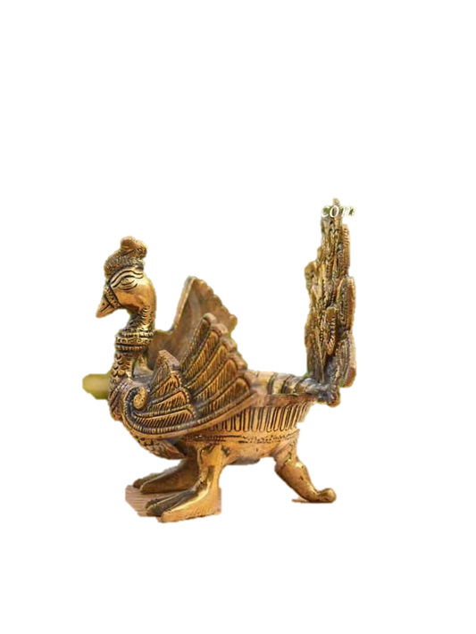 Brass Peacock Uruli 6.5 Inches