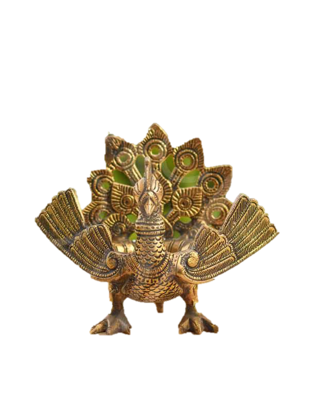 Brass Peacock Uruli 6.5 Inches