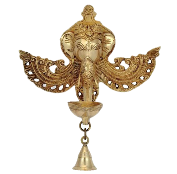 Ganesh Diya Brass