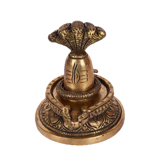 Shiva Lingham Statue Brass 4.5 Inches