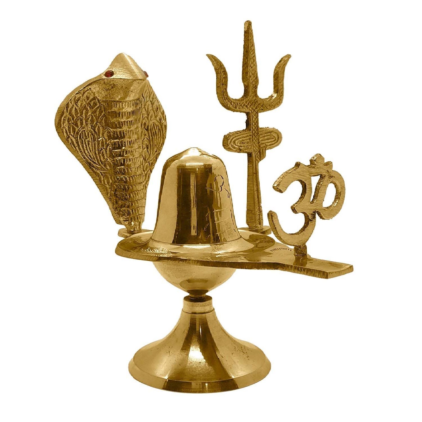Shivalingham Statue Brass 16 cm
