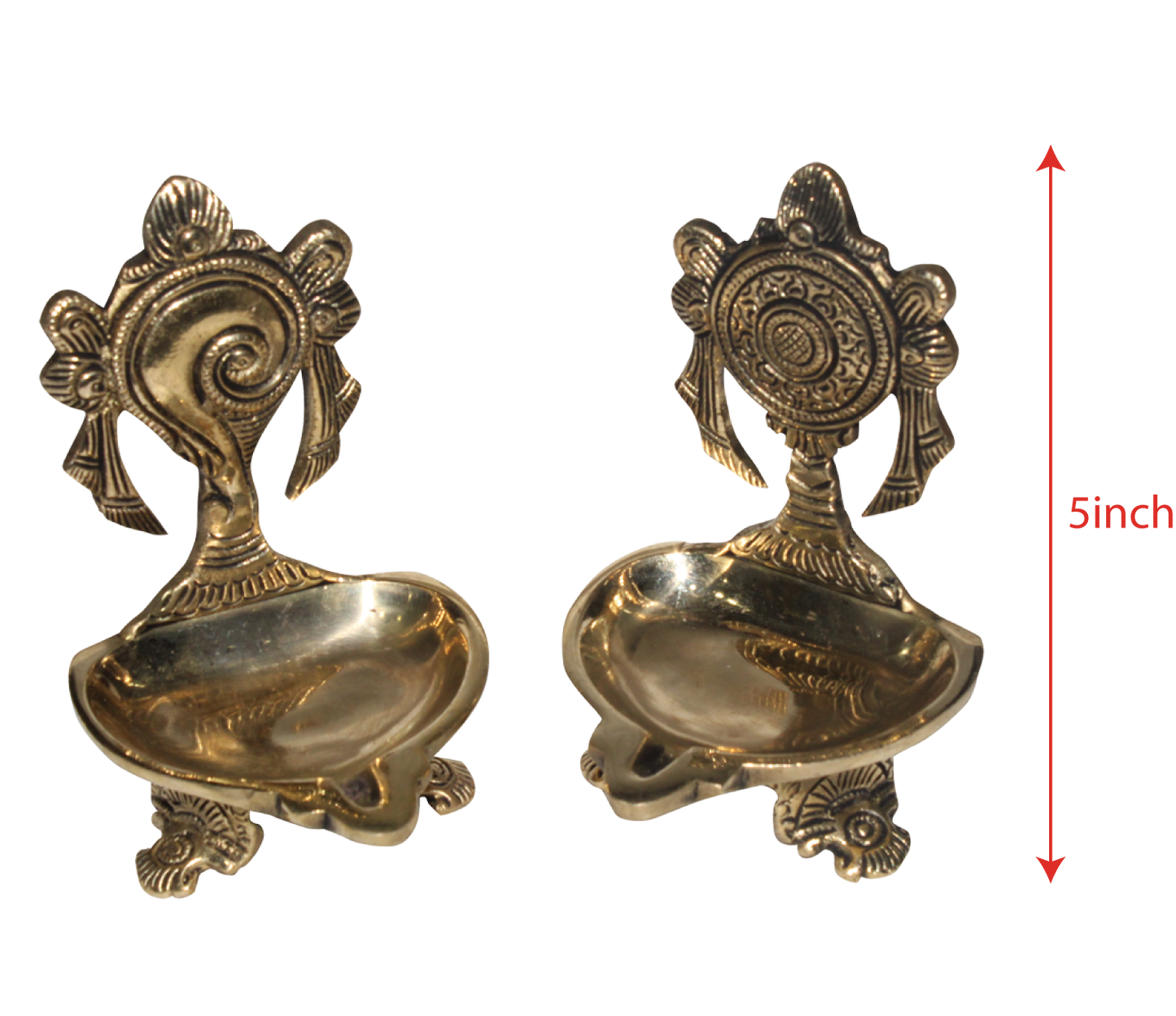 Shanku Chakra Brass Vilakku