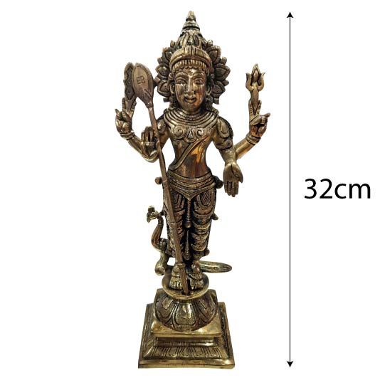 Lord Murugan Statue Brass 13 inches
