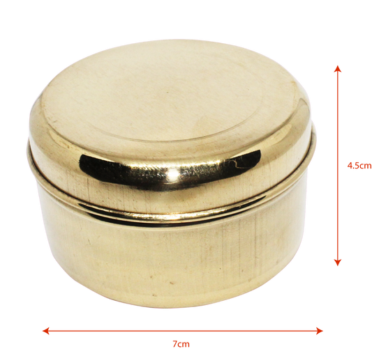 Brass Storage Box, 12 pcs, with lid, 100 ml