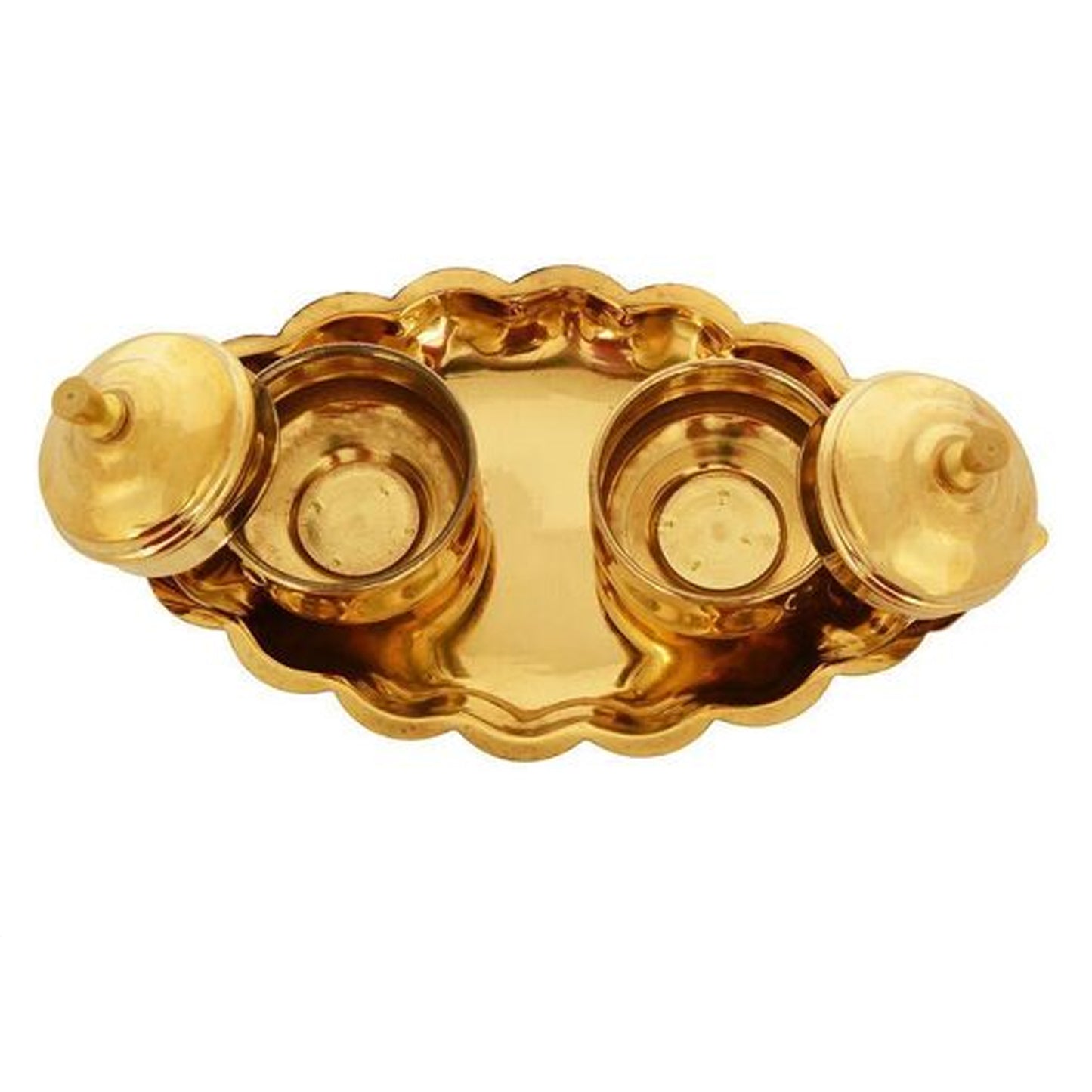 Brass Kumkum stand 6 inches