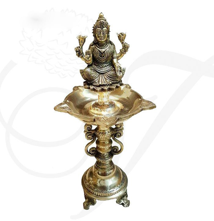 Lakshmi Brass Diya 13 inches