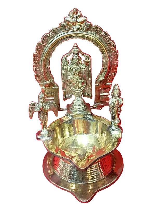 Thirupathi Balaji Diya Brass 13 Inches