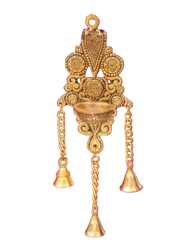 Wall Hanging With Bell Diya 12 Inches