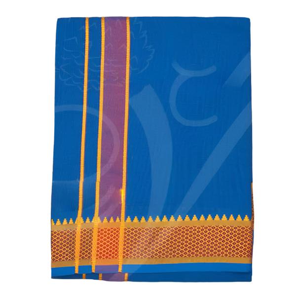 Cotton Dothi Blue Color 2Mtr