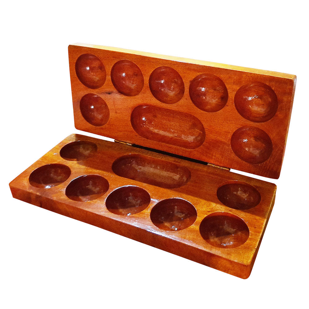 Exquisite Brass Pallanghuzi Board Mind Game With 14 Pits Handcrafted I -  The Indian Weave