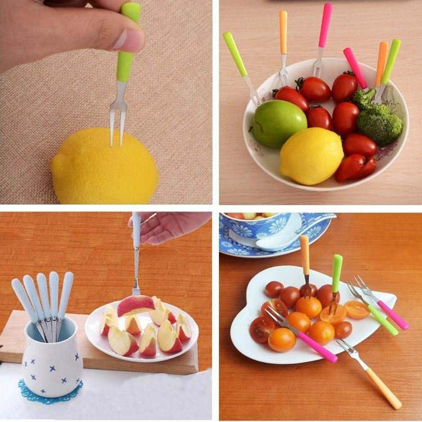 Fruit Fork Spoon Steel 4 inches