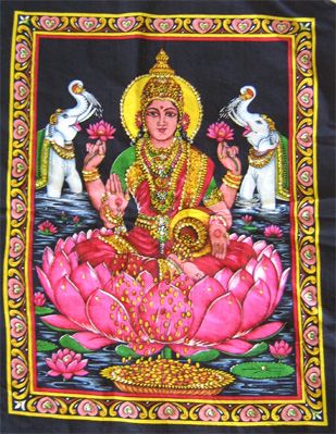 Lakshmi Poster unframed Cloth Printed 30x20"