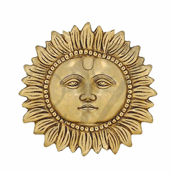 Sun Brass Wall Hanging 7"