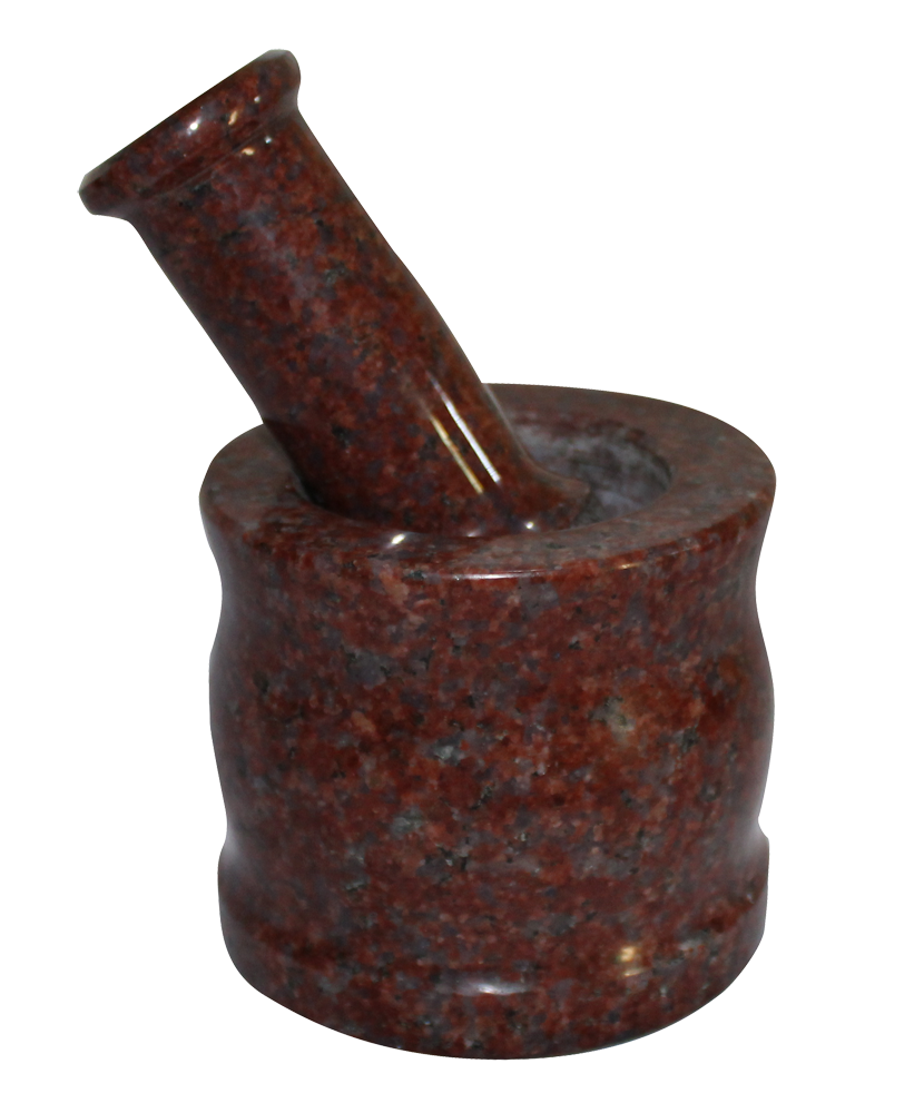 Granite Red Mortar And Pestle 4 inches
