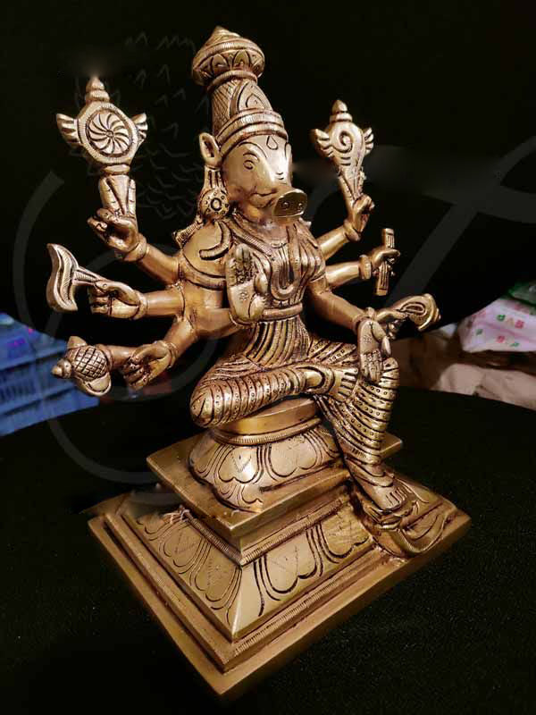 Varahi Amman Statue Brass 9 Inches