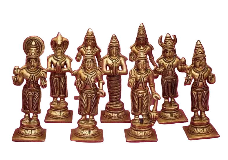 Navagraha idols Brass 5.5 Inches