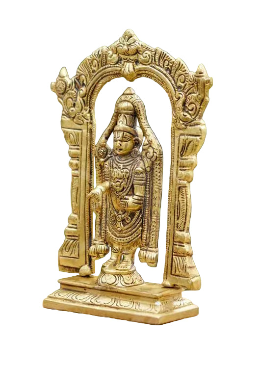 Lord Venkateswara Brass Statue 8 Inches