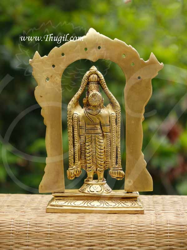 Lord Venkateswara Brass Statue 8 Inches