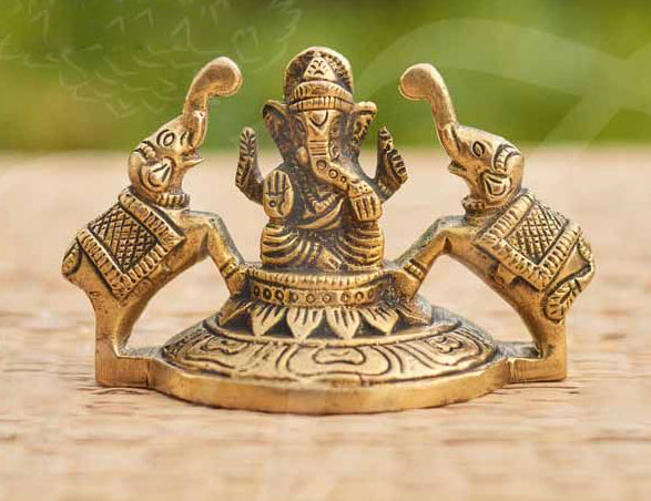 Ganesh Statue Brass 2.5 Inches