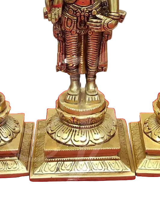 Lord Vishnu Sridevi And Bhodevi Statue Brass 15 Inches
