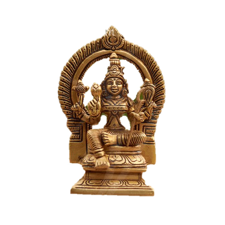 Kamakshi Amman Brass Statue 6"