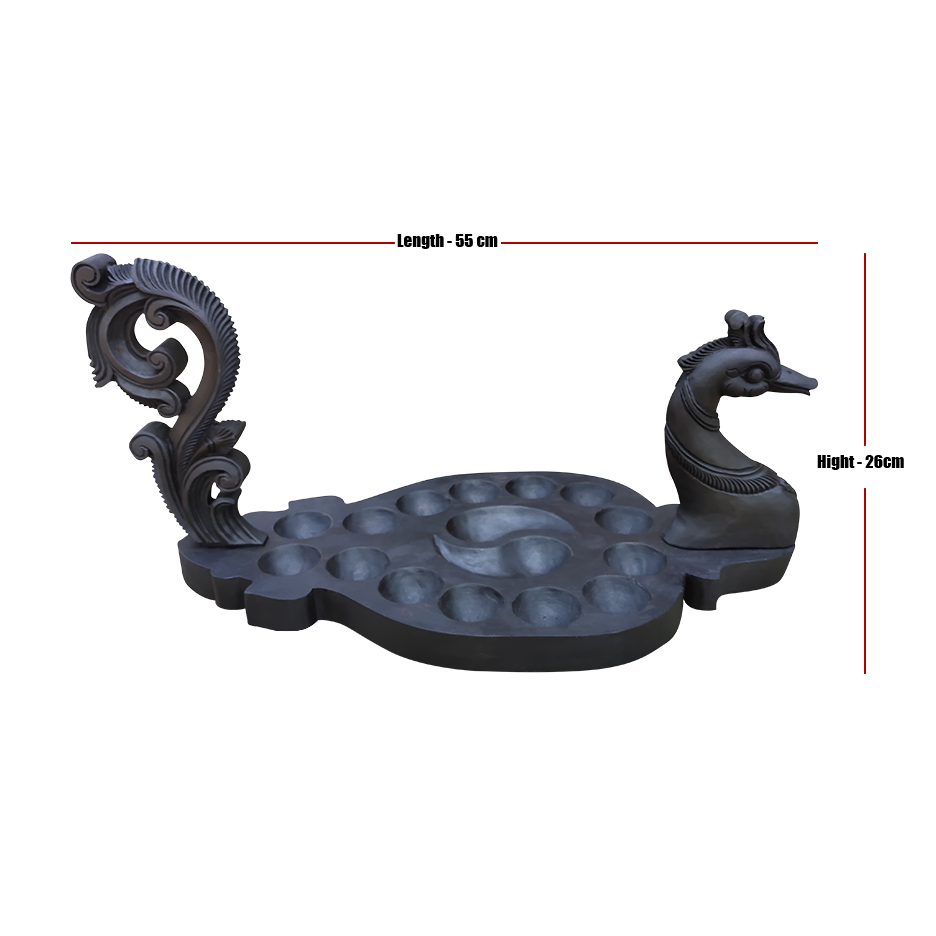 Mayil Design Pallankuzhi Wooden 10.5 inches