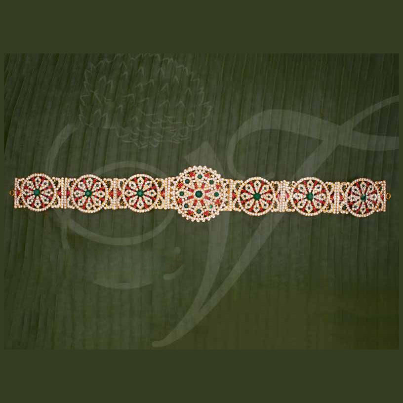 Waist Hip Belt Multicolor Stone 17"