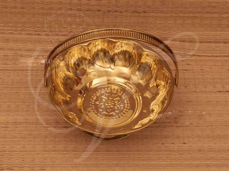 Pooja Flower Basket Brass 9 Inches