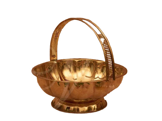 Pooja Flower Basket Brass 9 Inches