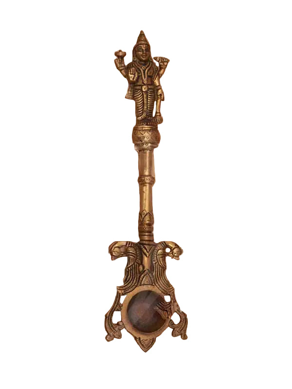 Vishnu Aarathi Stand Brass 11 Inches