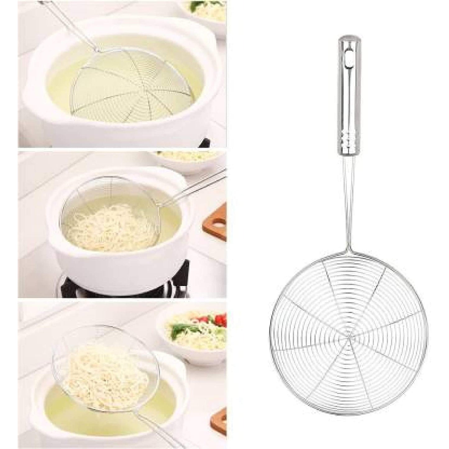 Poori Strainer Steel 14 inches