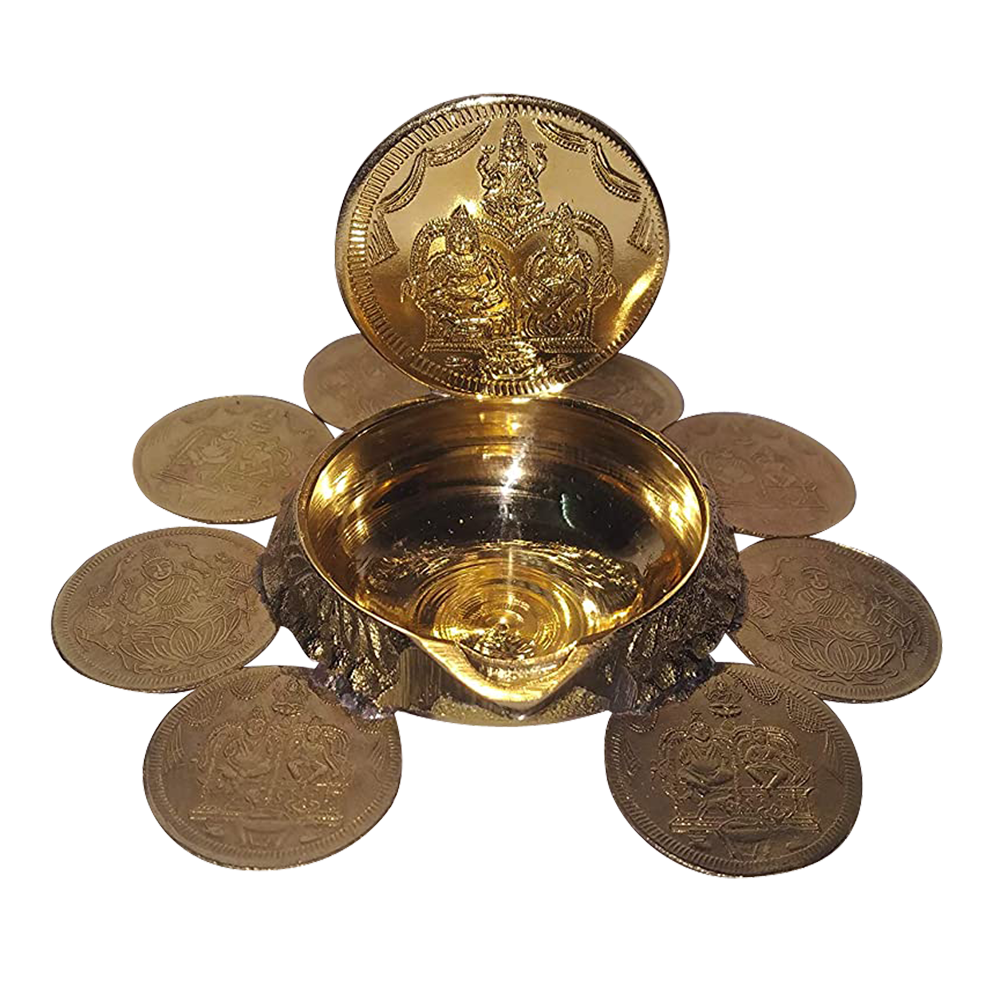 Lakshmi Kubera Vilakku Brass