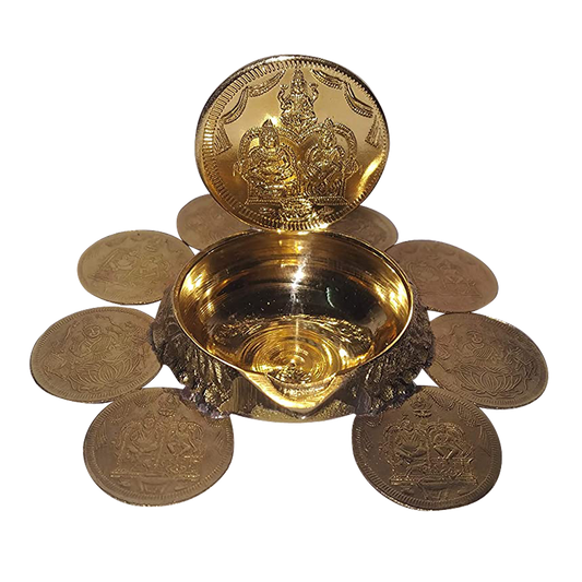 Lakshmi Kubera Vilakku Brass