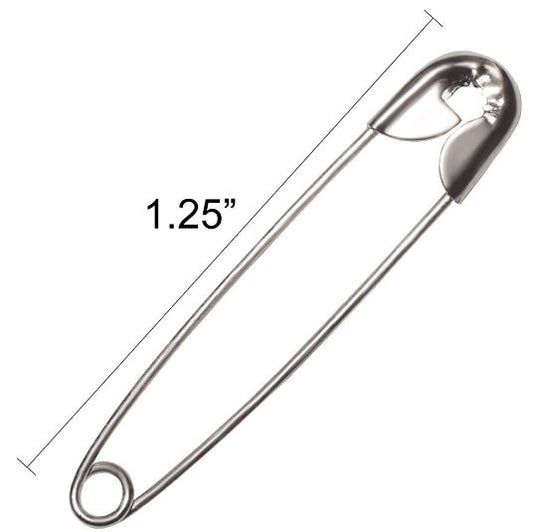 Safety Pin Silver 1.25 inch