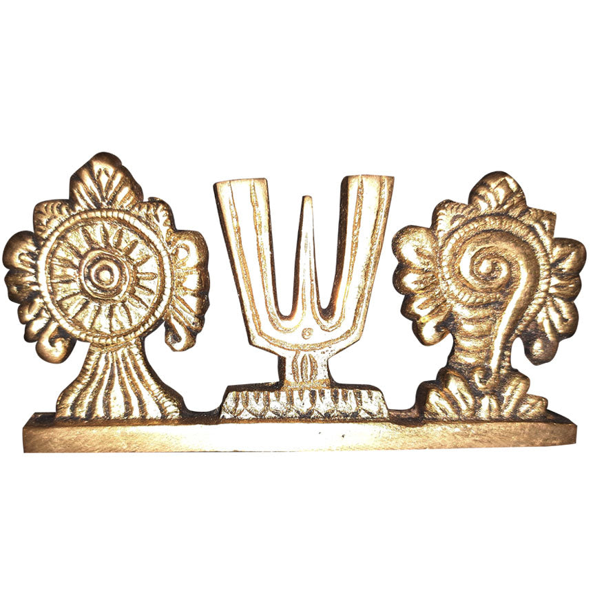Shanku Chakra Stand Brass 3.5 inches