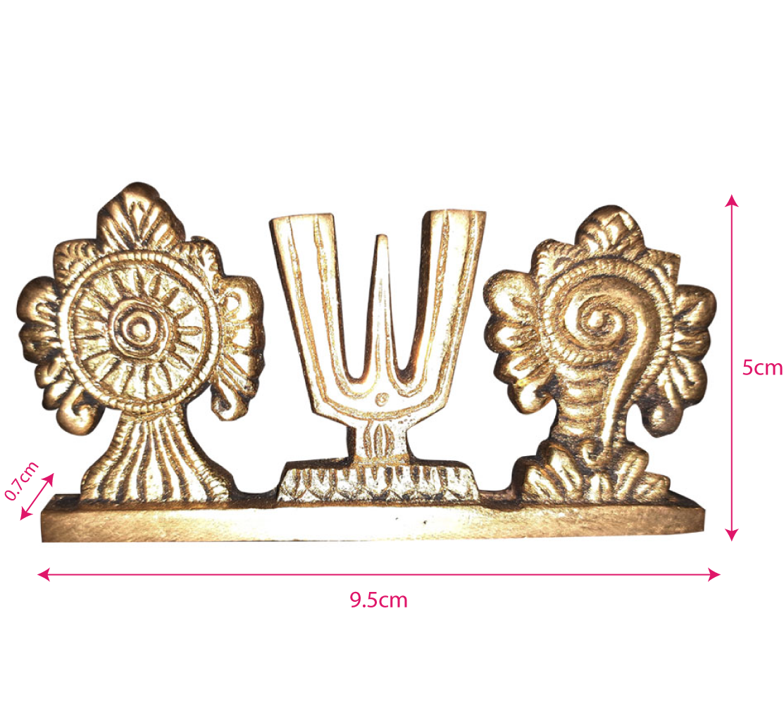 Shanku Chakra Stand Brass 3.5 inches