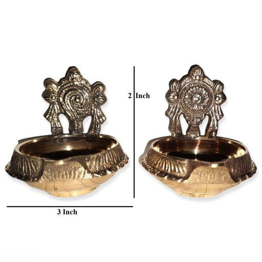 Sangu Chakra Vilakku Small 2 inches