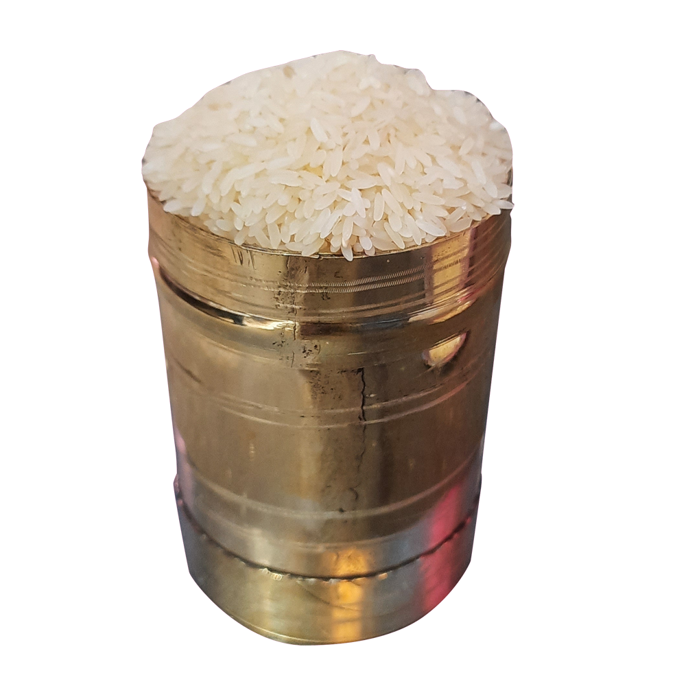 Brass Rice Grains Measuring Pot, Small, 1 Unit