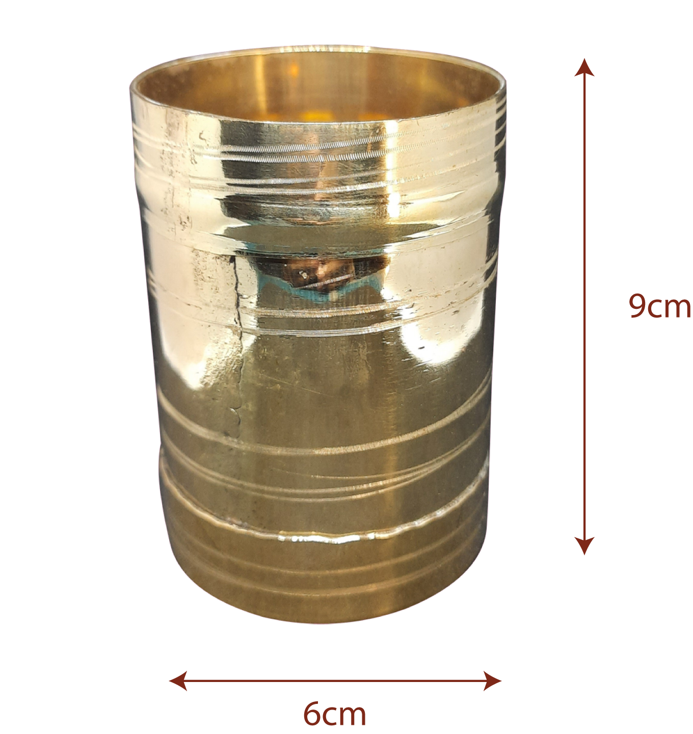 Brass Rice Grains Measuring Pot, Small, 1 Unit