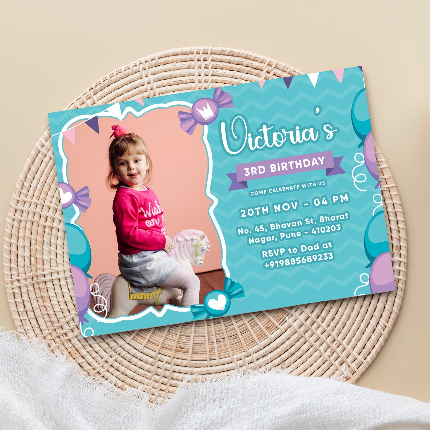 Chocolate Party Birthday Photo Invitation CB220