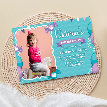 Chocolate Party Birthday Photo Invitation CB220