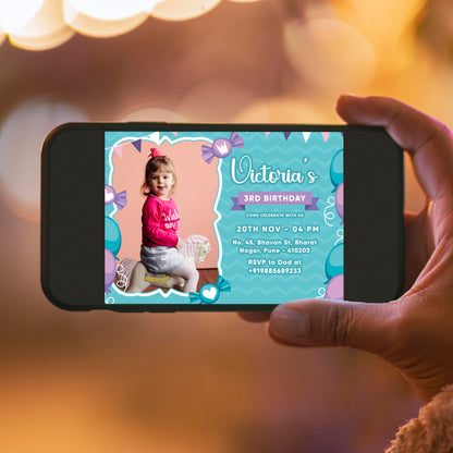 Chocolate Party Birthday Photo Invitation CB220