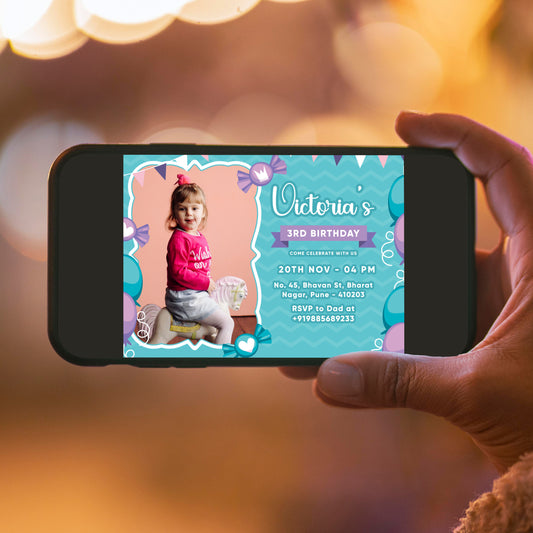 Chocolate Party Birthday Photo Invitation CB220