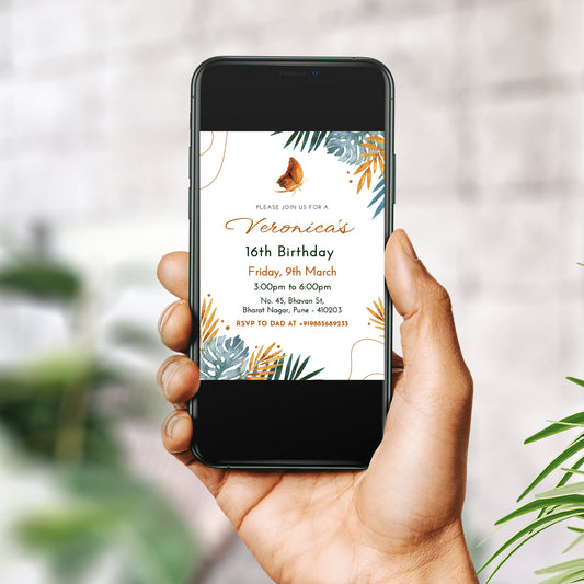 Leaf Birthday Invitation CB203