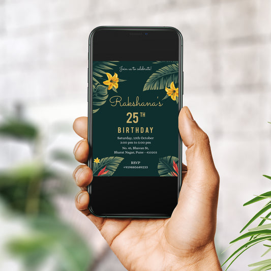 Daylilly Flower Invitation CB206