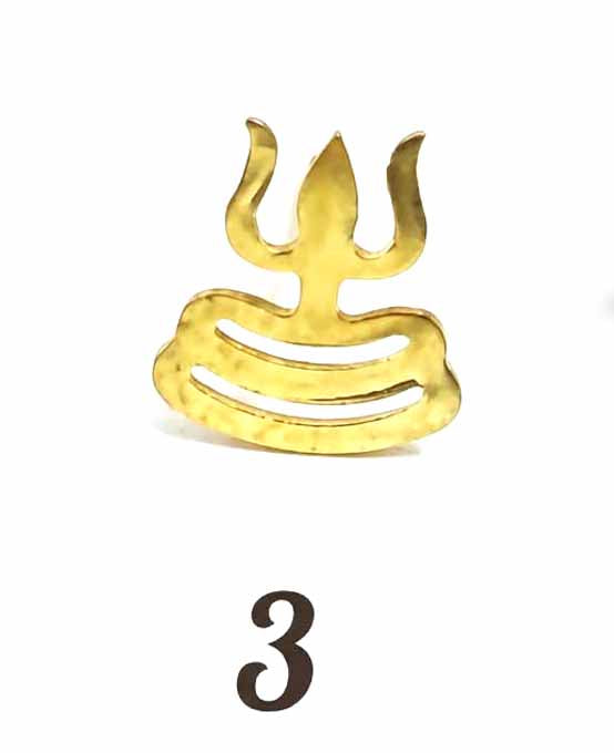 Brass Tripundra Vibhuti Pattai Forehead Stamp Set