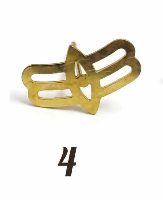 Brass Tripundra Vibhuti Pattai Forehead Stamp Set