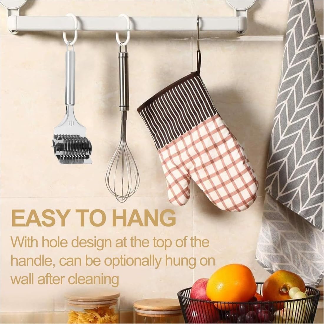 Stainless Steel Multi-Blade Herb & Dough Cutter