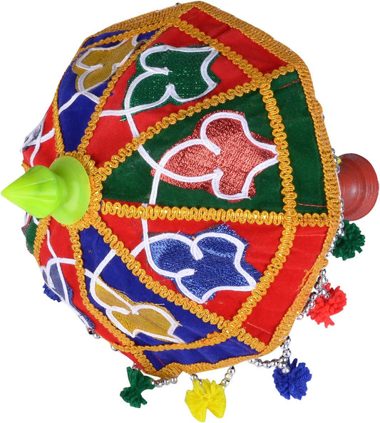 Ganesh charuthi velvet Umbrella (Multi_9.8 Inch X 0.3 Inch X 13.7 Inch)